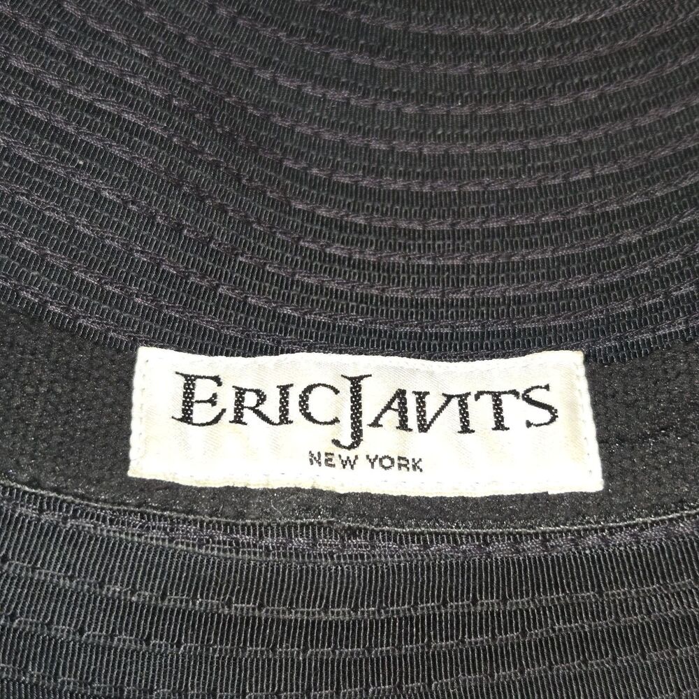 Eric Javits VTG Black Squishee Sun Hat Packable SPF 50+ Repells Water Twist Band - Picture 13 of 13
